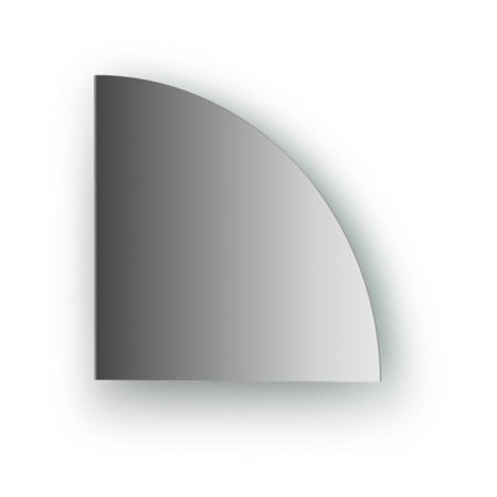 Mirror tiles with a grinding edge quarter circle 20 x 20 cm, silver EvoForm