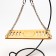 Large swing for rodents on chains, 13 x 6 cm, plywood
