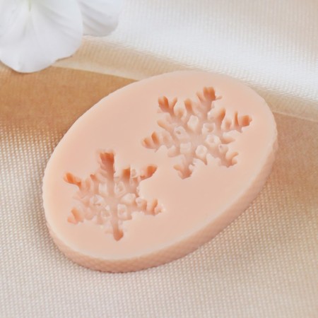 Mold Silicon "Snowflakes" 3x3x0.3 cm-2
