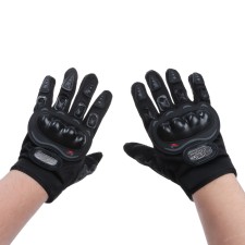 Motorcycle gloves with protective inserts, steam, size L, black