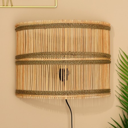 Lamp wall -mounted from the rattan "Amina" 1x120W, E27, 40x17x30 cm-1