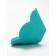 Veterinary collar made of felt "chamomile", size m, bright turquoise
