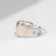 Ring "Pearl" matte, beige color in silver, dimensionless