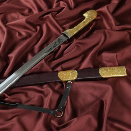 Caucasian checker, souvenir "shamil" Set-leather/brass-14