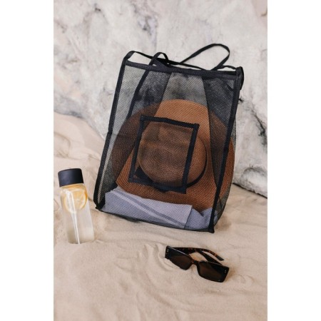 Bag Schoper beach, grid, 41x32x26 cm, black-8