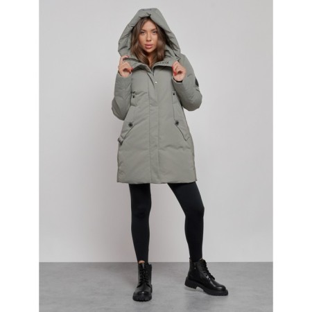 Winter Winter jacket, size 42, khaki color-4