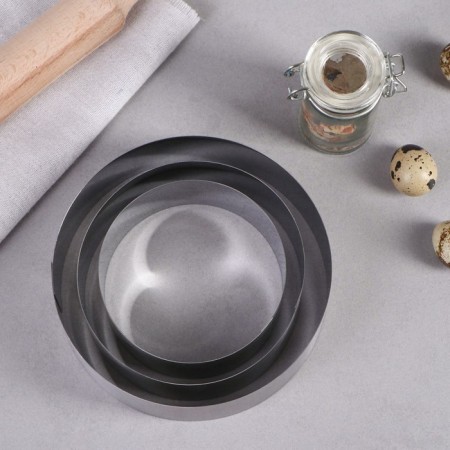 A set of baking forms and calculation "Circle", D-15, H-5 cm, 3 pcs-1