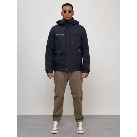 Sports male jacket, size 56, dark blue color-7