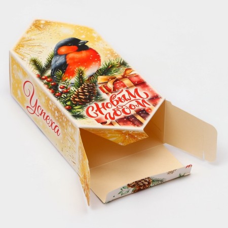 New Year. Gift box - New Year's Folding Candy, 9.3x14.6x 5.3 cm.-2