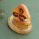 Souvenir "pleasant surprises! 2025", with a bell, selenite, 6x6x4.5 cm