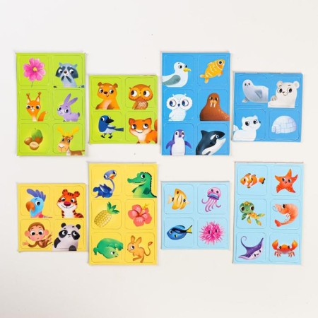 The board game “Find and show. Who lives where? ", 4 game fields, 40 cards, 3+-3