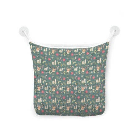 Organizer in a bath on suction cups "Christmas candles", for storing toys and trifles, size 33x39 cm-2