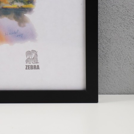 MDF photo frame (208) 40x50 cm, black color (plastic screen)-1