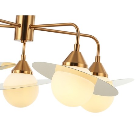 Saturn 5xg9 LED 5W chandelier, size 75x75x47.5-64 cm, bronze color-1