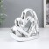 Souvenir ceramics "woven hearts" silver 12.3x3.5x11.8 cm