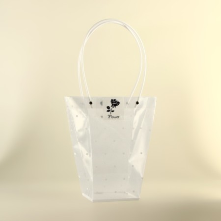 Bag for flowers is transparent, "peas", moisture -resistant, 26x24x12 cm-1