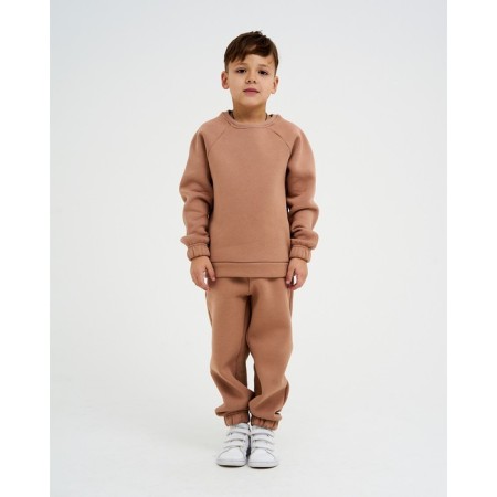 Children's costume with the basis (jumper, trousers) KAFTAN "BASIC Line" R.28 (86-92), coffee-1