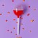Plastic chupa-chups, red