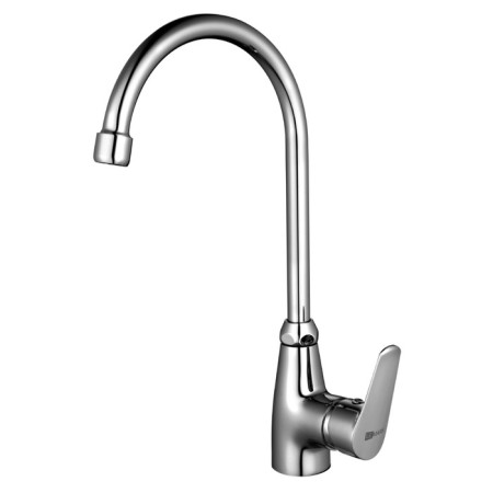 Mixer for the kitchen one -handed Lemark LM6555C, with a high swing pour, color chromium