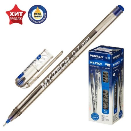 Handle Ball oil Pensan My-Tech, node-bela 0.7 mm, blue ink blue
