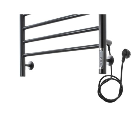 Domoterm electric heated towel rail "Medea" P8, 500x800 mm, right, black matte-2