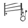 Domoterm electric heated towel rail "Medea" P8, 500x800 mm, right, black matte