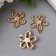 Decor for creativity Metal "Flower with pearls" gold, rhinestones 2.6x2.4 cm