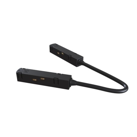Corner power connector for the track system Technical TRA004CPC-22B, 36.5x1.8x1.8 cm, black color is black