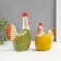 Souvenir Ceramics "Rooster and Kurochka" set 2 pcs 14.5x15x6 15x7x20 cm