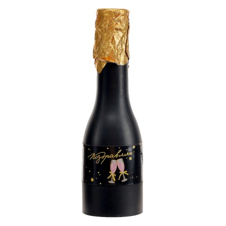 Spring -shaped flap in the shape of a bottle "Congratulations" foil gold 16cm-2