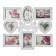 Photo frame plastic in 8 photos 10x10, 10x15 cm "olives" white 43x48 cm