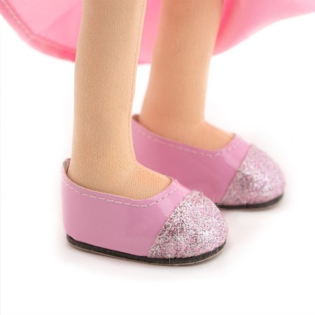 Sophie soft doll "In a pink dress with roses", 32 cm-6