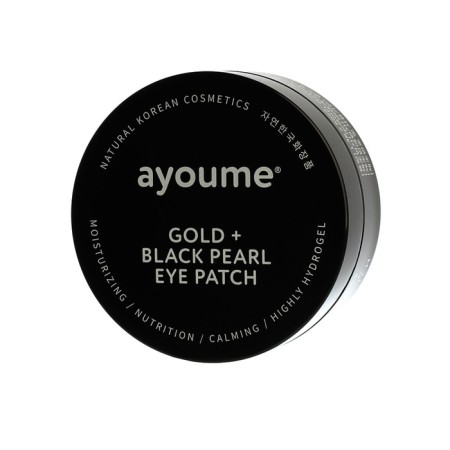AyouMe eye masks, from dark circles, with gold and black pearls