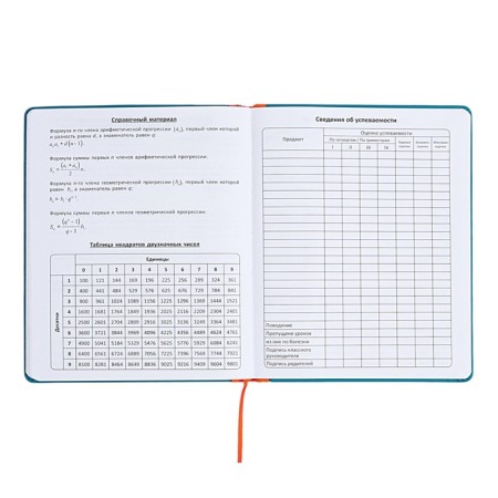 Universal diary for grades 1-11 Excellent, solid cover of artificial leather, silkography, lies, 48 ​​sheets, sea wave-13