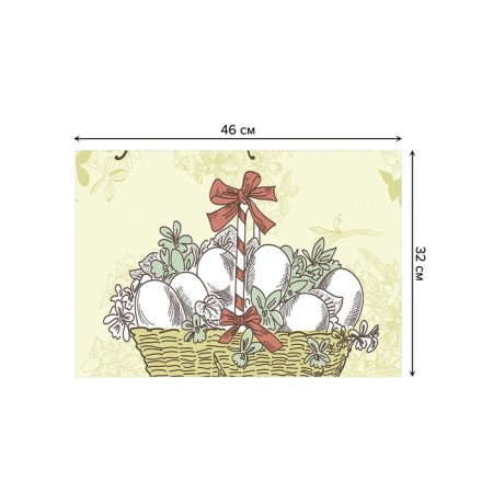 Set of napkins for setting the table "Vintage Easter cards", rectangular, size 32x46 cm, 4 pcs-2