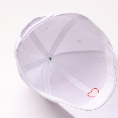 Women's cap minaku "heart", white color, size 56-58-3