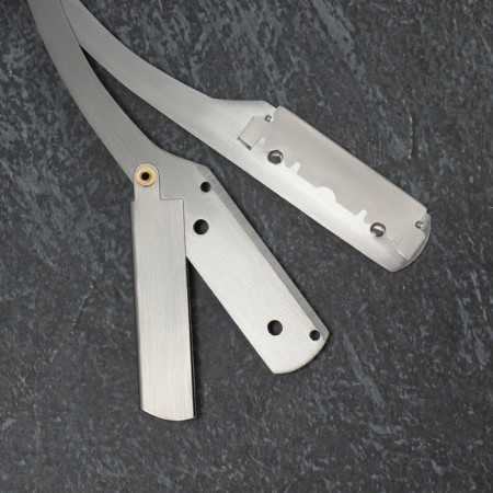 Dangerous razor, shavett, without blades, 13.3 × 21 × 2.8 cm, steel, silver color-11
