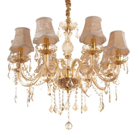 Palermo chandelier 8he14 25W cognac 72x72x60-90 cm Bayerlux-1