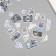 Stickers for creativity "Cats, blue flowers and photos" 3.5x5 cm set 40 pcs 9.4x8.4x0.5 cm