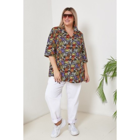 Female shirt, size 70, black color-2