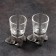 A set of 2 stacks-frauds "partridge", d = 4.5cm h = 8.5cm