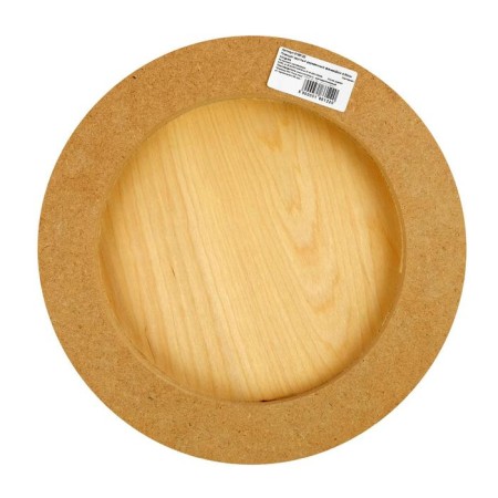 Tablet Round Wooden Plywood D-30 X 2 cm, Pine, Calligrata-1