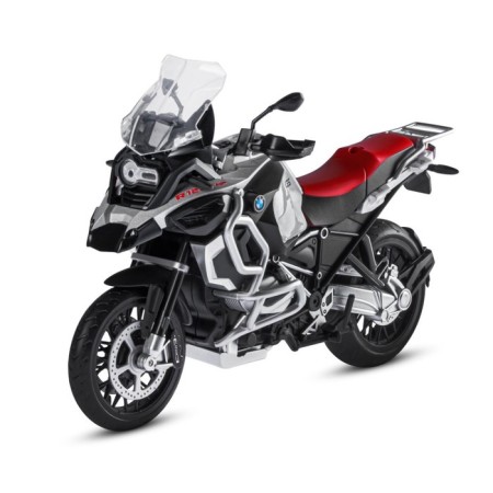 Metallic motorcycle BMW R1250 GS Adventure 1:12, free wheel stroke, silver-1