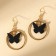 Earrings with rings "Blave with happiness"
