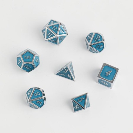 A set of cubes for D&D (Dungeons and Dragons, DND), Series: D&D, "Wave", 7 pcs, luminous-1