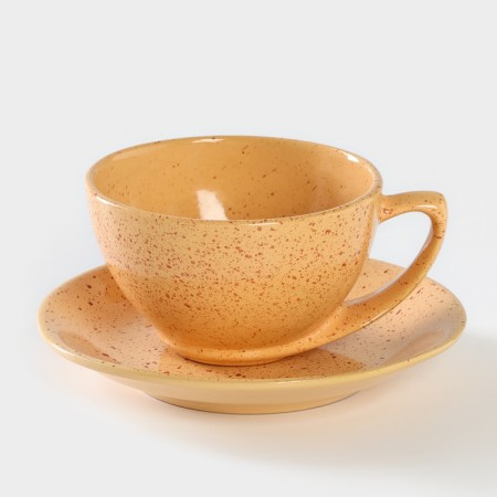 Tea couple ceramic "Karakum", 2 items: a cup 250 ml, a saucer d = 15 cm-1