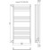 Terminus heated towel rail "Yenisei" P12, 500x1000 mm, Sensor Quick Touch, Chrome