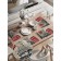 A set of napkins for setting the London Retro table, rectangular, rounded edges, size 30x46 cm, 4 pcs