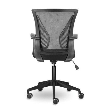 Armchair for operator Brabix Wings MG-309, black plastic, grid, black E-11-3