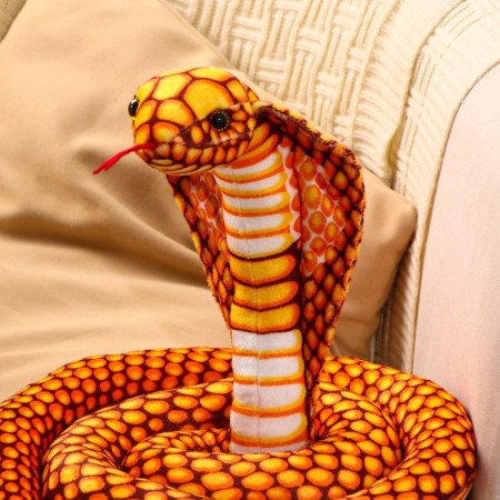 Soft toy "Cobra", 30 cm/200 cm, yellow color-2
